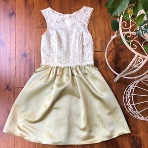 Sage and lace dress